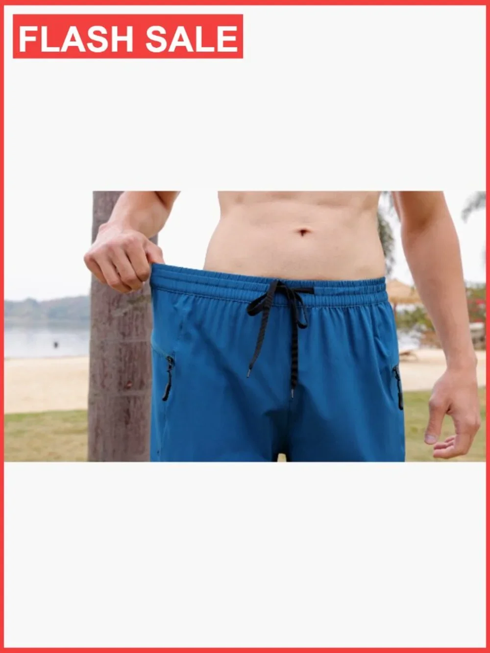 Men's Quick Dry Swim Trunks Board Shorts with Zipper Pockets